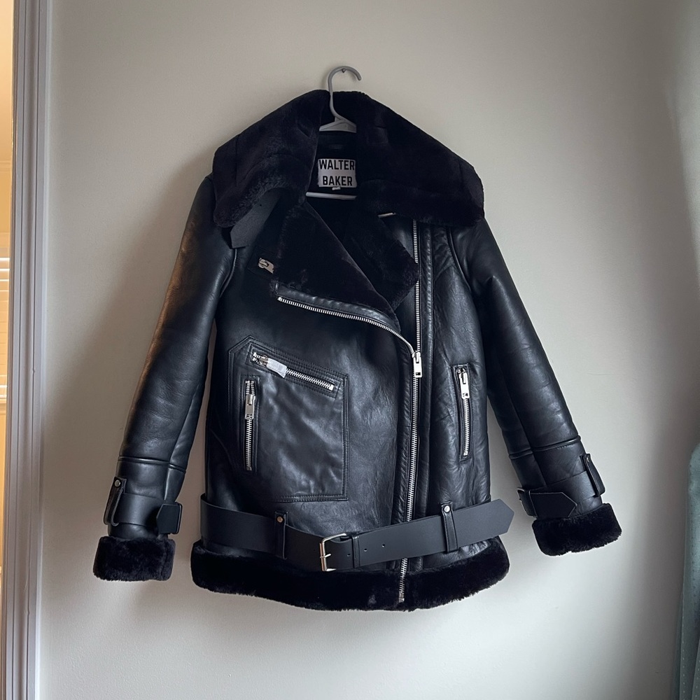 ✨🖤 WALTER BAKER CELINE LEATHER JACKET🖤✨